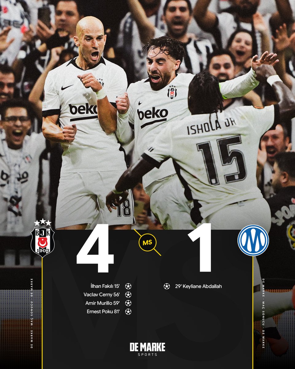 demarkesports's tweet photo. BEŞİKTAŞ, MARSİLYA'YI DARMADAĞIN ETTİ. https://t.co/FJGTJk2iUU