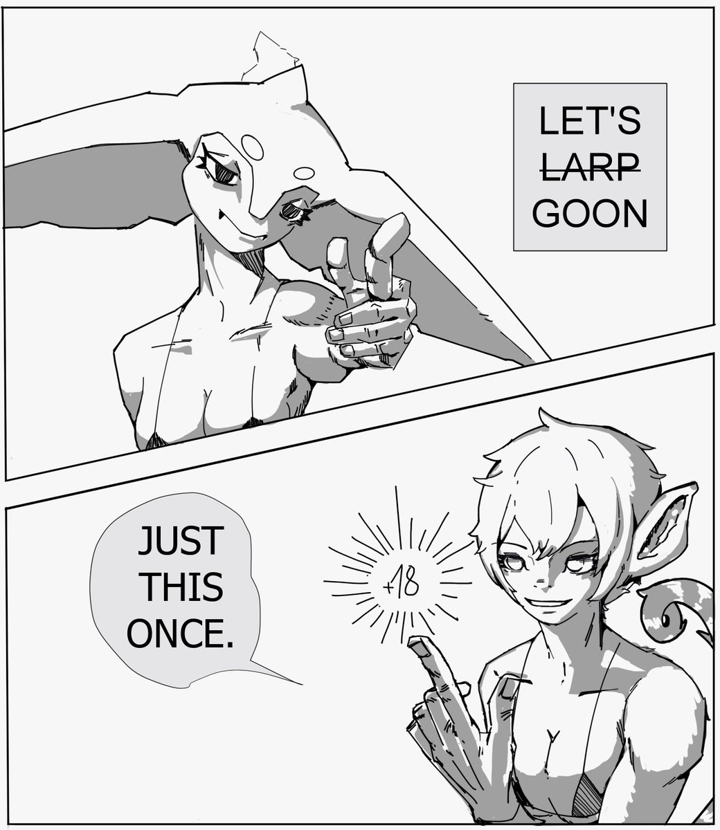 Tchow_do's tweet photo. A little joke with oc's of two dear friends of mine. Just this once 👆 @XipRm &amp; @renaroShrimp7 

#originalCharacter #OC #furryart #digitalart #jujutsukaisen #larp https://t.co/NXBhMuRSYG