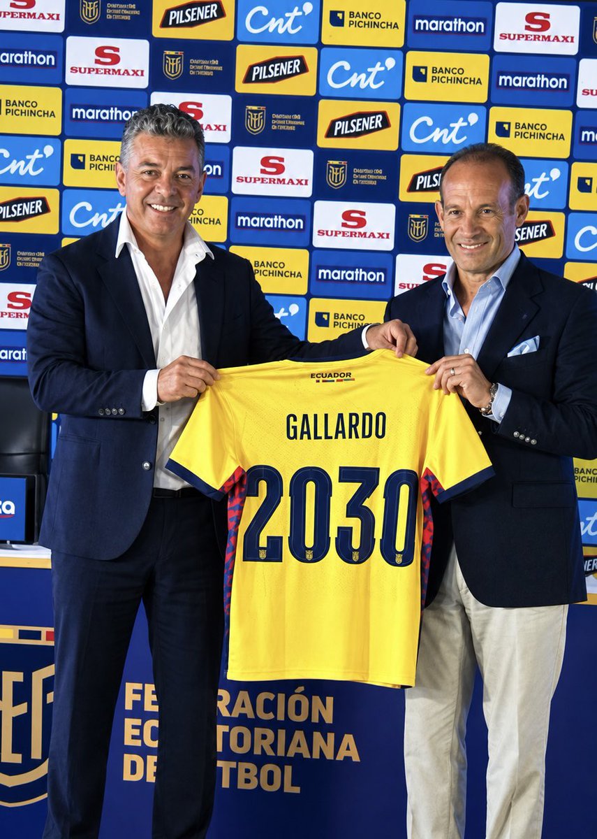 ChoboAlvarez's tweet photo. Marcelo Gallardo presentado oficialmente como el nuevo seleccionador de Ecuador hasta el 2030 https://t.co/UkcV4hPGOh