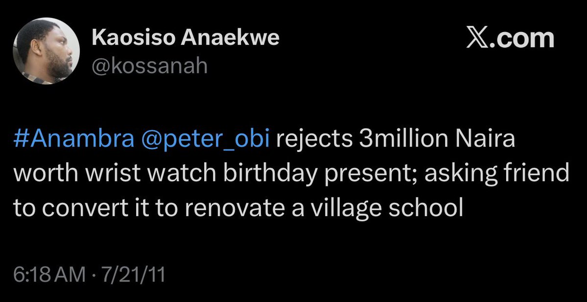 firstladyship's tweet photo. So Peter Obi has been pretending since 2011? https://t.co/LAOnIZvGMJ