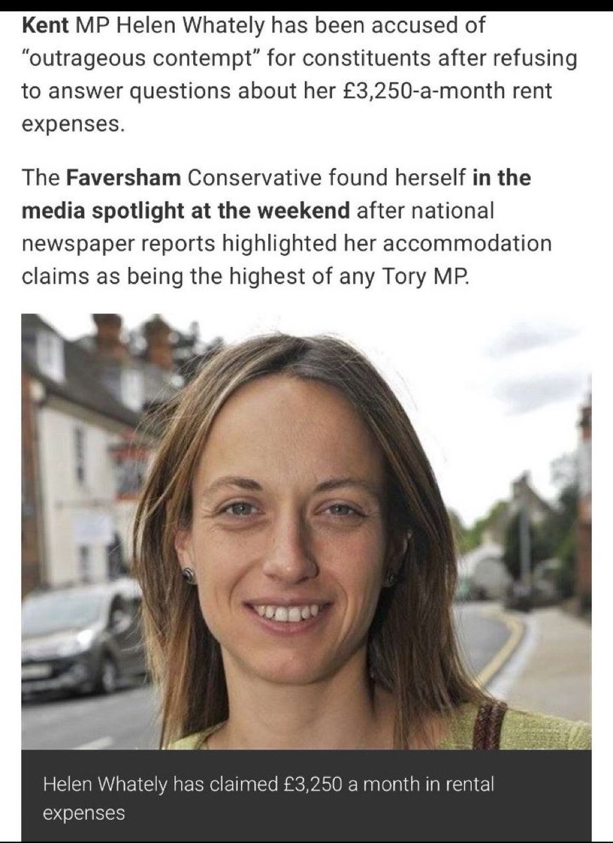 LuxMeaMundiAM's tweet photo. Helen Whately is a millionaire. She also claims the most than other MPs.
Including £39k a rent paid for by us. Her bills, her council tax, her travel expenses, her subsidised food &amp; drink. 

But Helen wants you to believe disabled people on an average of £15k a year are the issue https://t.co/Bpnck8B6JG