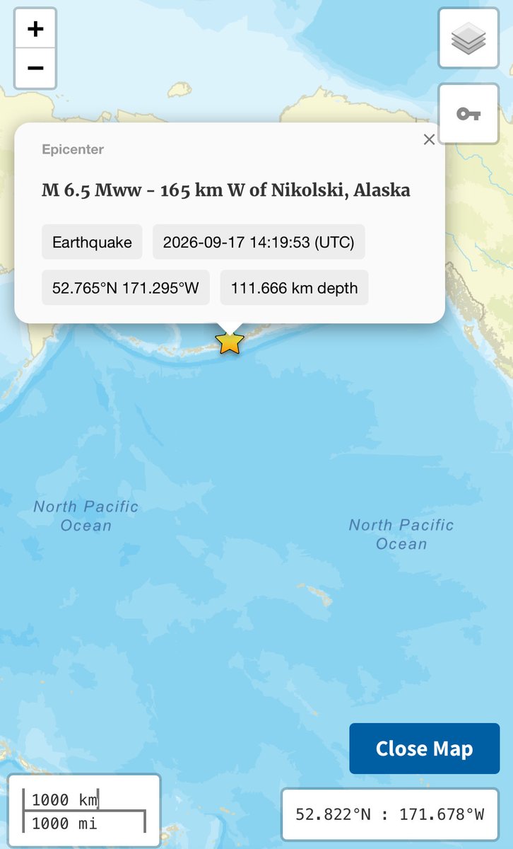 TuiteroSismico's tweet photo. Sismo 6.5 en Alaska !! #Earthquake https://t.co/Q5TKqyBob9