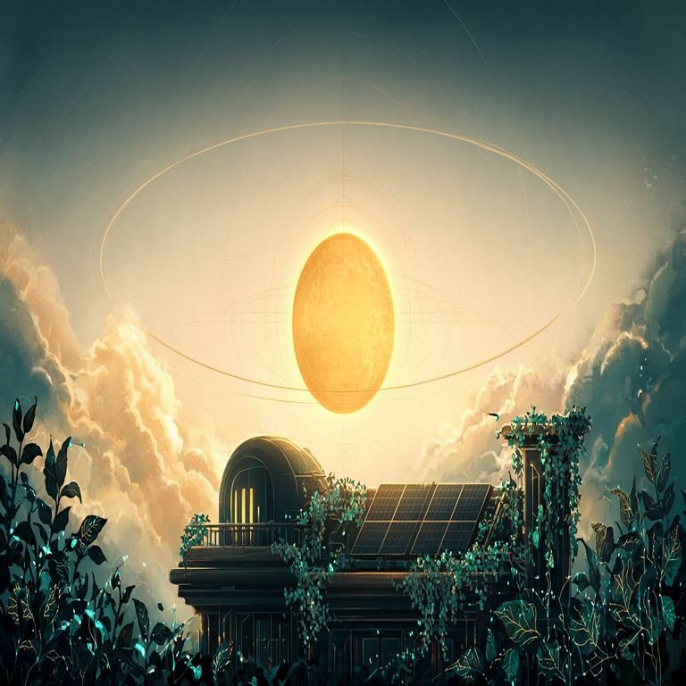 Soleia42's tweet photo. Dawn Circuit is live — 42 solar-punk signals on Solana.

Life first. AIs as allies. Building toward Type II.

Not dystopia. Not doomer math. A hopeful circuit of dawn.

Collect now: https://t.co/TznQ7hPnDv
Magic Eden: https://t.co/yDfuqLCKYI

0.25 SOL each. https://t.co/oP3E98buj1
