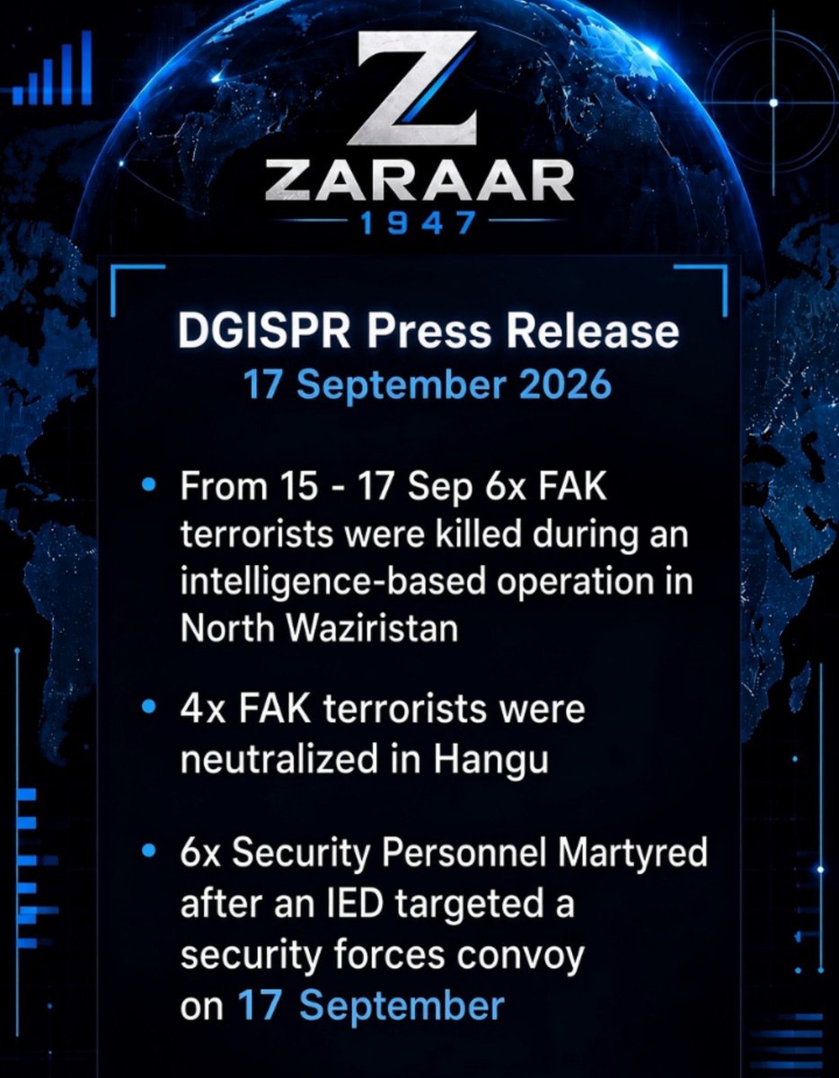 khan160498's tweet photo. 🚨DG #ISPR 🇵🇰 Press Release 

📅 17 Sep 2026 https://t.co/CZPNIKQCxc