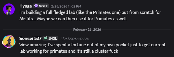 0xHyuga's tweet photo. February: maybe we can use it for Primates as well 
Tomorrow: it launches https://t.co/bGvjkaKfMK