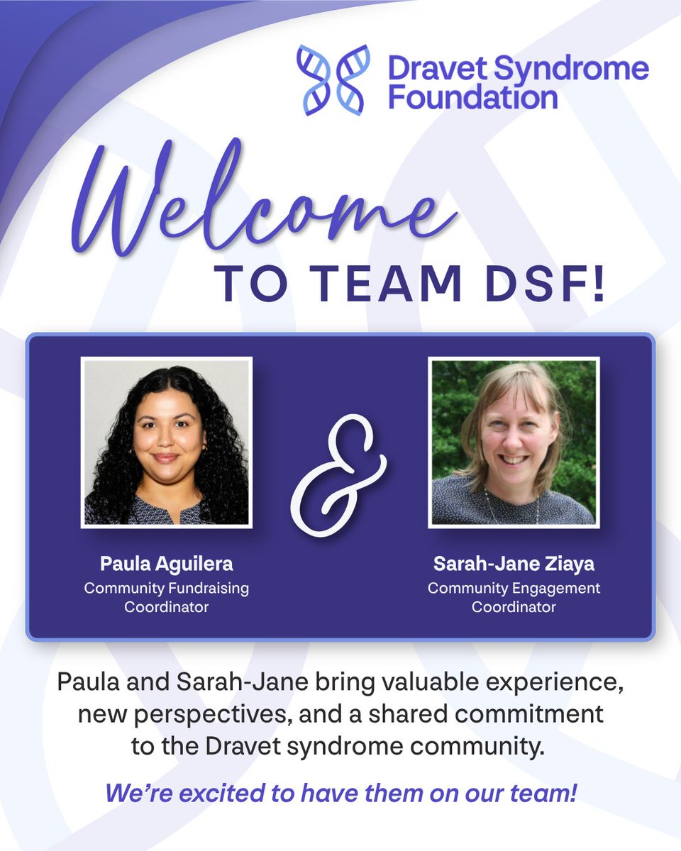 curedravet's tweet photo. #TeamDSF is growing! 💜

Please welcome Paula Aguilera, our new Community Fundraising Coordinator, and Sarah-Jane Ziaya, our new Community Engagement Coordinator.

👋 Meet the newest members of DSF ➞ https://t.co/39u0rWNqGe https://t.co/XXSQRK4wmj