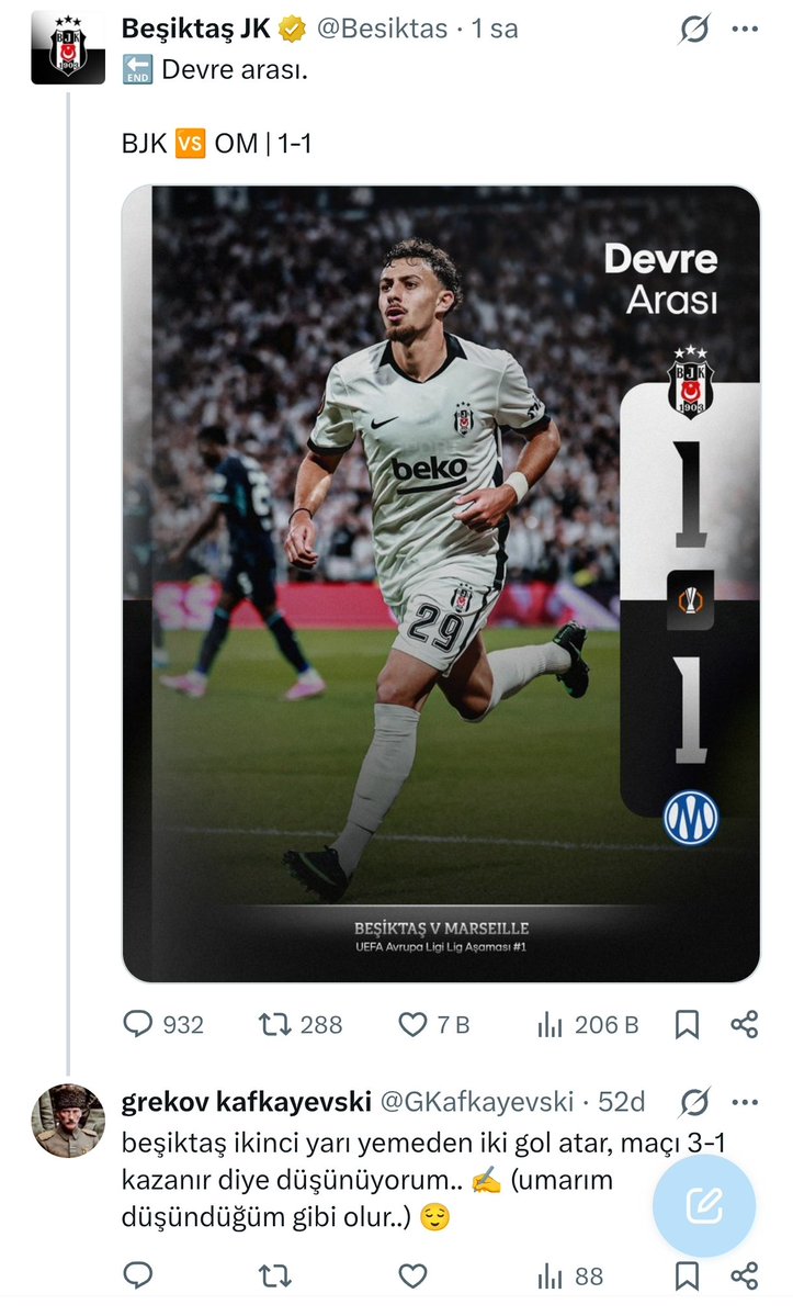 GKafkayevski's tweet photo. @Besiktas pokuyu hesap edememişim.. 🙃
tebrikler büyük beşiktaş.. ✨🦅
maç boyunca takımı sürekli destekleyen, top rakipteyken rakibi bozan stattaki büyük beşiktaş taraftarına da ayrı ayrı teşekkürler.. büyük taraftarınla var ol şanlı beşiktaş.. 👏🇹🇷 https://t.co/nXOGdCrlBZ
