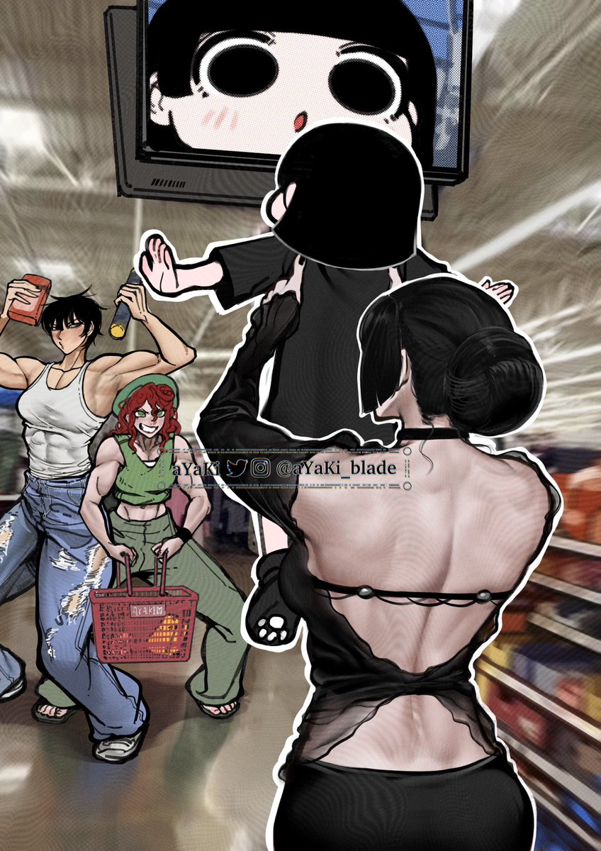 aYaKi_blade's tweet photo. When there is a cctv in the supermarket... https://t.co/62xooUnTtL