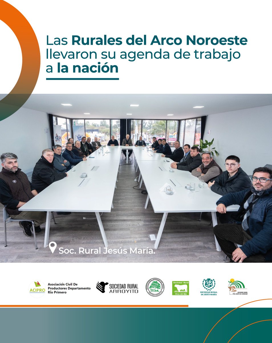 SociedadRuralJM's tweet photo. LAS RURALES DEL ARCO NOROESTE LLEVARON SU AGENDA DE TRABAJO A LA NACIÓN 📋📝
👇 Para leer el Comunicado completo de las Rurales del Arco en nuestra web 📲:
https://t.co/TEAwA2XMz3 https://t.co/RjktgQNIYQ