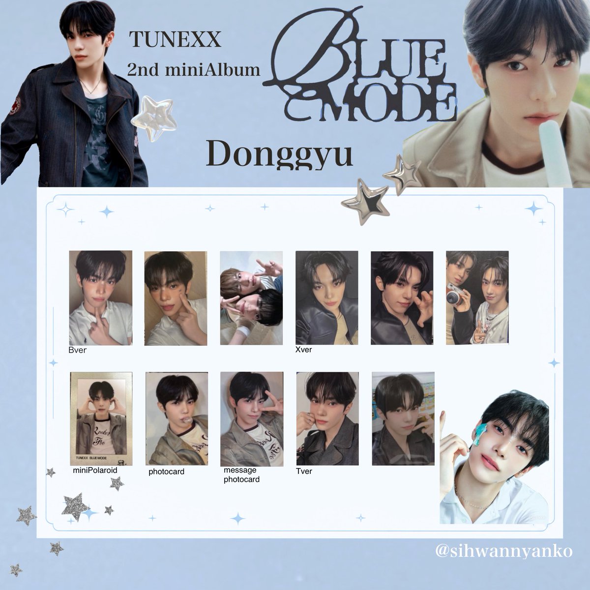 sihwannyanko's tweet photo. TUNEXX 2ND MINI ALBUM[BLUE MODE]アルバム 封入 

封入トレカ一覧🐬
ご自由にご使用ください𖤐 ̖́-
ご使用の際♡、↻して下さると嬉しいです🐈⸒⸒⸒⸒
リプ欄に続いております⇩⇩⇩

保存、加工👌´-

#TUNEXX #튜넥스 
#BLUE_MODE
#Donggyu #동규 #Inhu #인후 
#Taira #타이라 #Sungjun #성준 https://t.co/kRg9Yl6cen