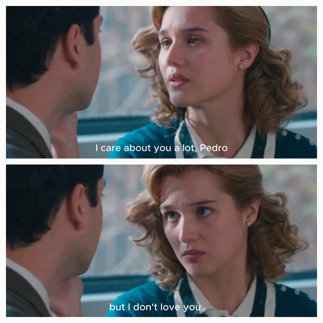 promesadesol's tweet photo. "yo te quiero, Pedro. Muchisimo. Pero no te amo" 

It's just better in Spanish😭

#ElPeligroDeQuererte https://t.co/MJqp0I72r0