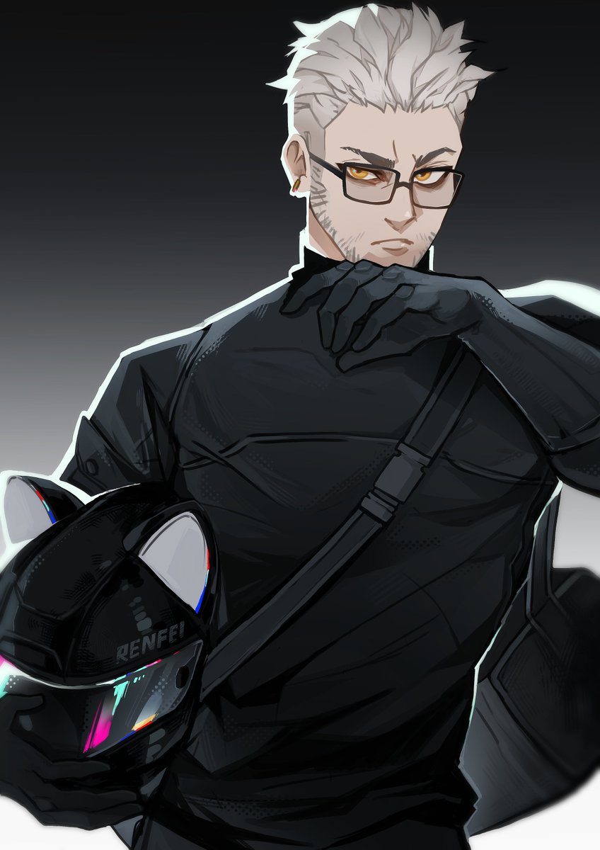 renfeiart's tweet photo. Never missing a chance to draw cool character with kitty motorcycle helmet 

ദ്ദി(˵ •̀ ᴗ - ˵ ) ✧

#erwinknuckles #nopixel https://t.co/vrXJMAFxOh