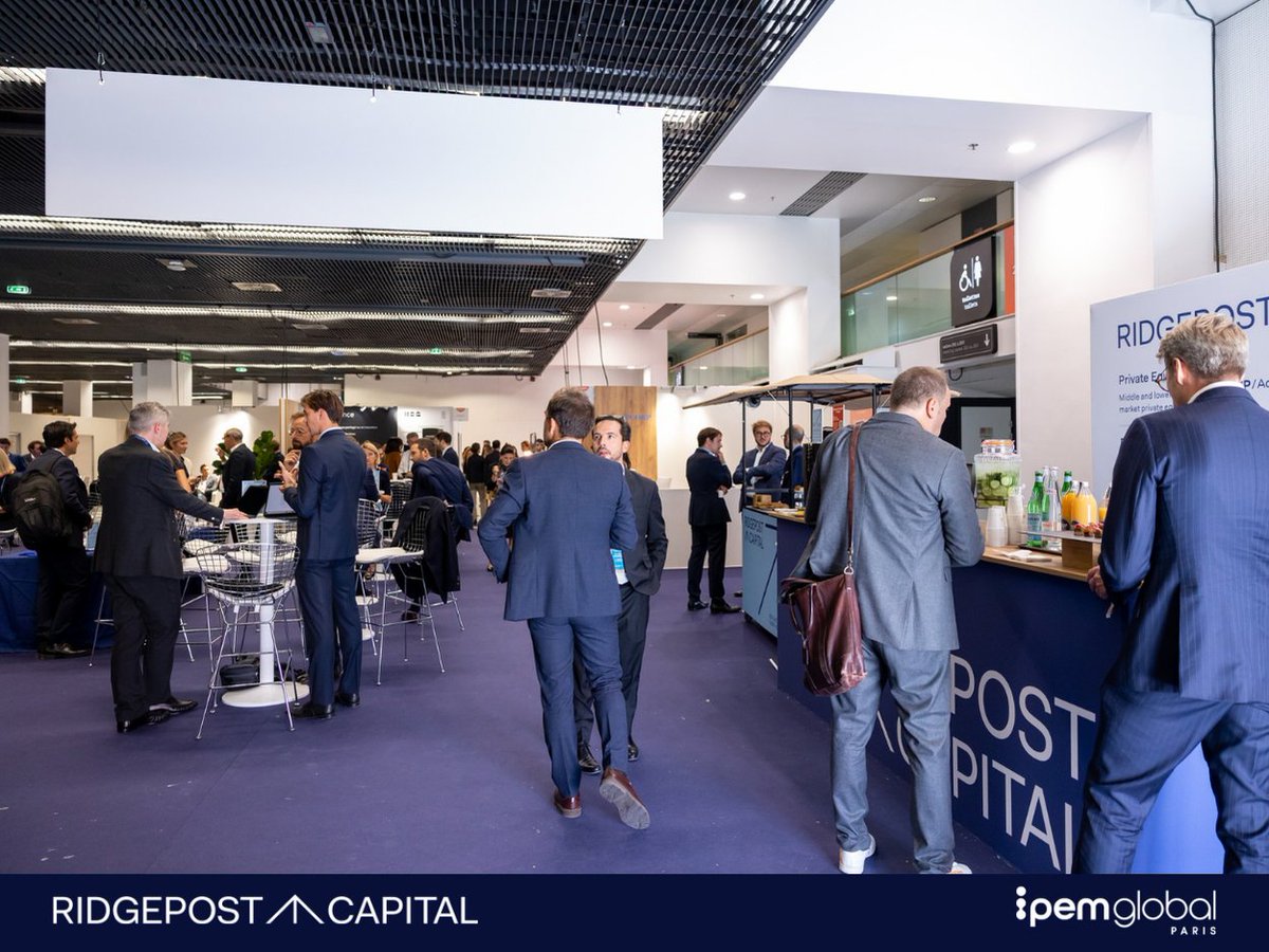 RidgepostCap's tweet photo. A great few days at @IpemMarket Global 2026.

Thank you to everyone who visited the Ridgepost Capital Lounge, attended Luke Sarsfield's keynote session or Eric Halverson's panel discussion, and took the time to connect with colleagues from across our strategies.

We appreciate the opportunity to engage with the global private markets community and thank the IPEM Global team for bringing together another outstanding event.