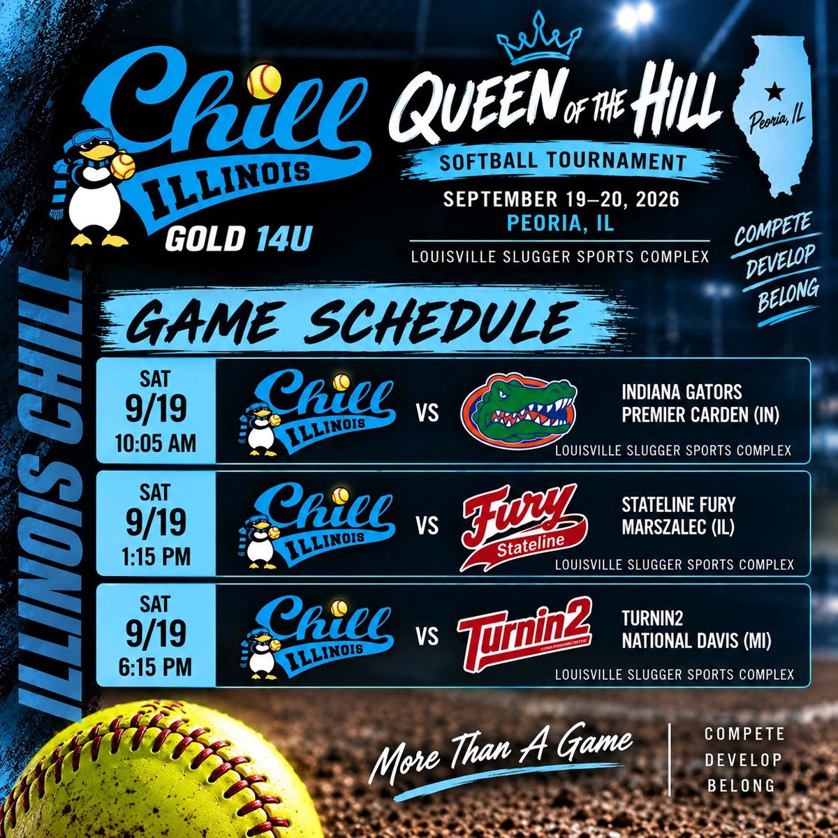 Ellafruth_2012's tweet photo. Here is my schedule for this weekend! I can’t wait to get out and play in my first tournament with my new team since two weeks ago I was out because I had to get my appendix out. @ExtraInningSB @LineDsoftball @ILChillGold @tagupSoftball @PrepSoftball @PGFnetwork @SoftbalAmerica https://t.co/5hjuOjpMGw