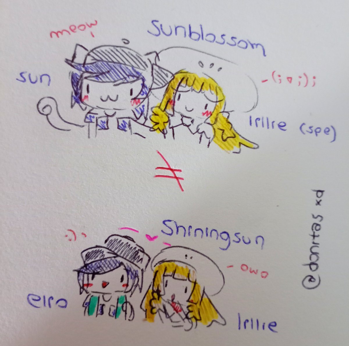 n_a_t_s_u_n_x's tweet photo. Día 17 de #pokespe sm posting y hoy vengo un poquito seria (?)
I've noticed ppl who come here don't differentiate between #sunblossomshipping (pksp) and #shiningsunshipping (game), this is why I've decided if I'm going to do SunxLillie stuff I'll do a ElioxLillie version too xd https://t.co/AV7Civj2ow