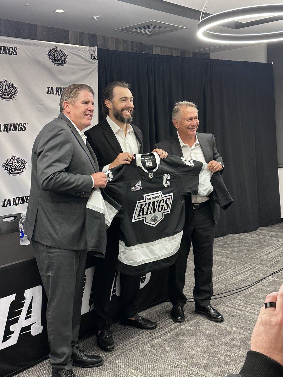 Patrick_ONeal's tweet photo. Drew Doughty’s energy was felt by everyone in that press conference today.   He was and is the right man to be named the 15th captain in LA Kings history.   Special day. https://t.co/UcQm0dld6s