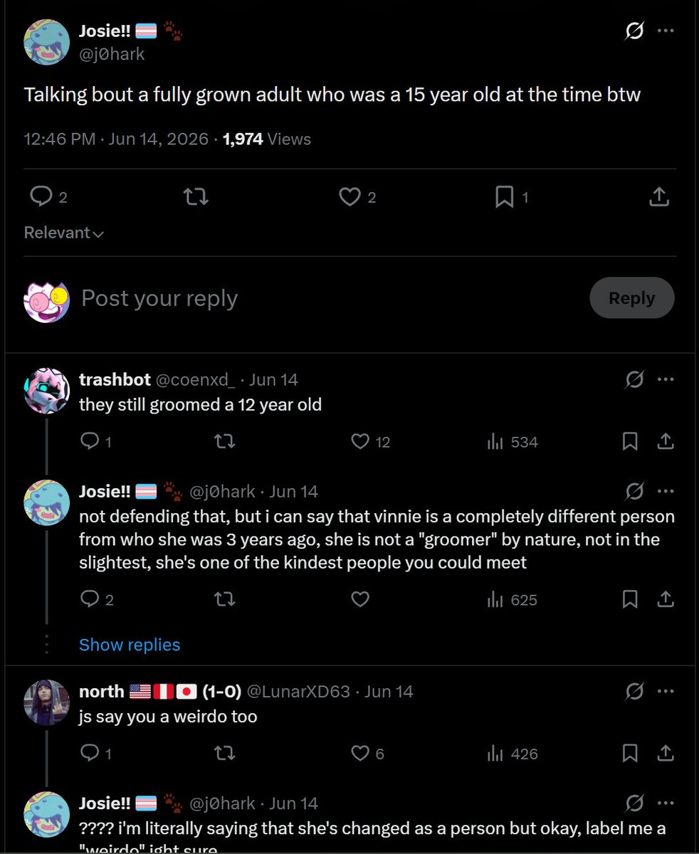 waytooodd's tweet photo. @j0hark @eyedernow @cloudyweatheryy well i mean you did willingly have an outburst defending them when the thread came out so i think thats a pretty good reason to call you that https://t.co/a3ewjWJwgf