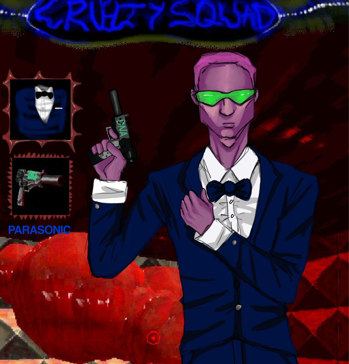 _ryuuuse1_'s tweet photo. shout out to parasonic dna scrambler #crueltysquadfanart #crueltysquad https://t.co/J6pHuSCCEr