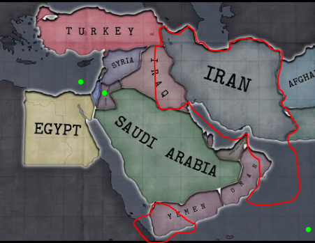 BrizArisen's tweet photo. Question of my HOI4 players out there. I'm stuck in this playthrough &amp; need help.

I need to take all of the territory in red. The mod I'm using doesn't let me use ground troops. How can I overcome this dilemma by using only a few standoff munitions from the green dots. https://t.co/XRIWD3wrfK