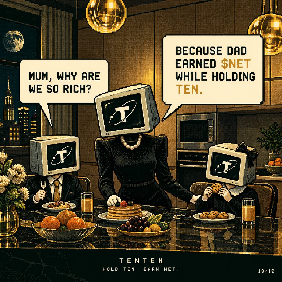 TenTenCap's tweet photo. Dad already knew.
10/10. Hold TEN to earn robinhood:0xca9c78dd337a67f6e0077f65f5e9218719d30edf 💍 https://t.co/MxFvmXUf7k