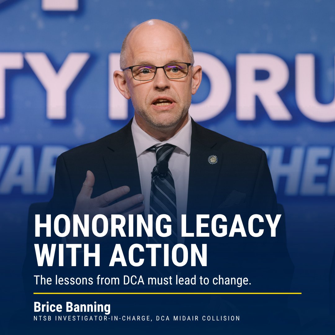 NTSB's tweet photo. 595 days since the DCA midair collision. 50 safety recommendations. It’s time for action. 
At #ALPAASF, Chairwoman Homendy called for action to prevent another tragedy: “Every single day” without implementation is an unacceptable risk to aviation safety. 
https://t.co/b0o5IvzUbs https://t.co/VfELutZosg