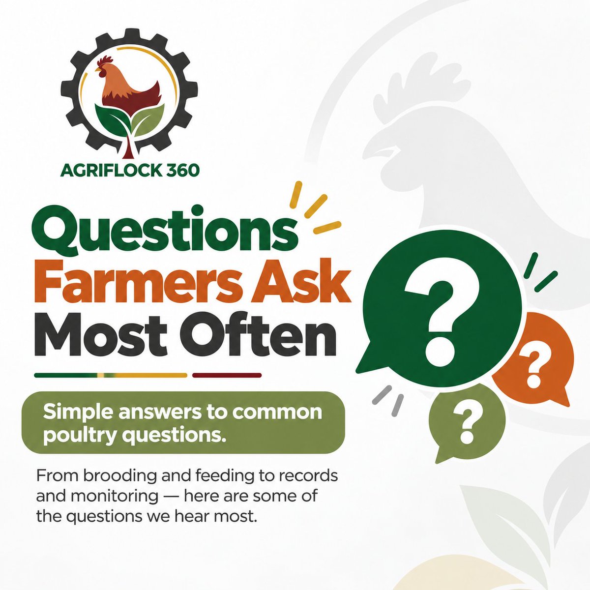 agriflock360's tweet photo. Some of the most important poultry farming questions are also the most practical.

This carousel covers a few of the questions farmers ask most often.
Better information. Better farming decisions.
🌐 https://t.co/6EoW99EHDH

#AgriFlock360 #PoultryFarming #AgTech #SmartFarming https://t.co/OAE2g5yhlu