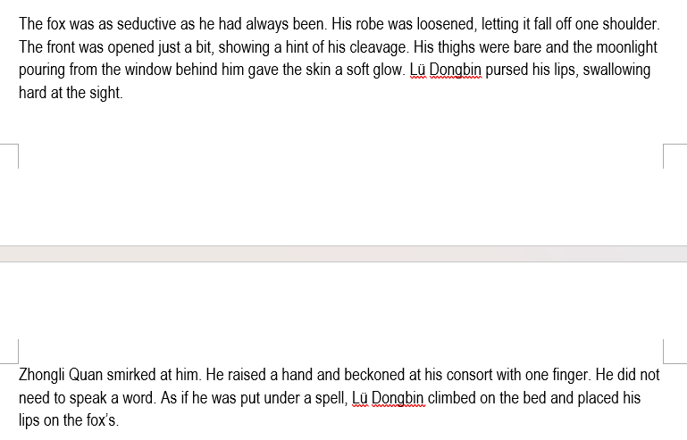 ScribbleWolfe's tweet photo. It's 5am and I have work later at 9am, yet here I am writing fic of a gay man and his fox husband. 

#宾权 #八仙 #BinQuan https://t.co/RB836pbuSV