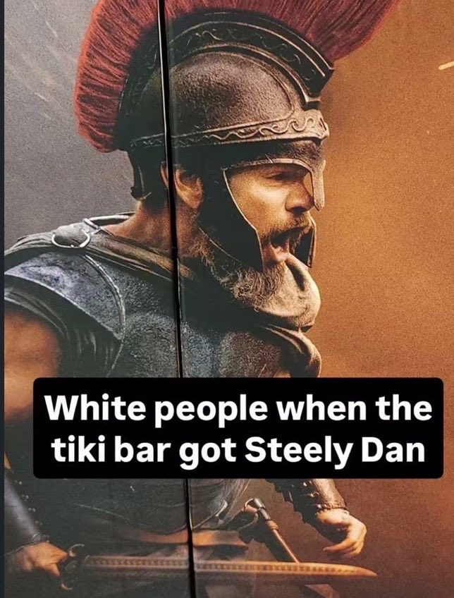 runinsidezone's tweet photo. white people (me) when the tiki bar (tnf game) got steely dan (isaac teslaa) https://t.co/1ZBo3mwZtG