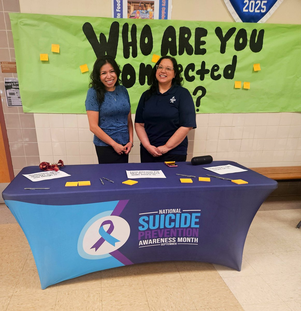WarrenCounsDept's tweet photo. Suicide Prevention Month Pop-Up @NISDWarren @NISDCCA https://t.co/QxY82ZjNLX