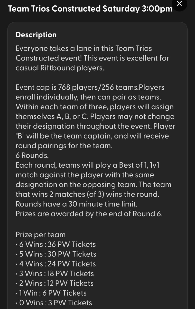 streetcatcards's tweet photo. some new side events, maybe we’ll see these for Convergence Fest too?
- Nation Clash: Super Saturday equivalent w/ top 8 promos &amp; (currently) a 1 of 1 champion promo 
- Team Trios Constructed
- Escalating Sealed: +1 pack per round
- 5 pack Chaos draft: using 1 pack from each set https://t.co/dH2byE3zzZ