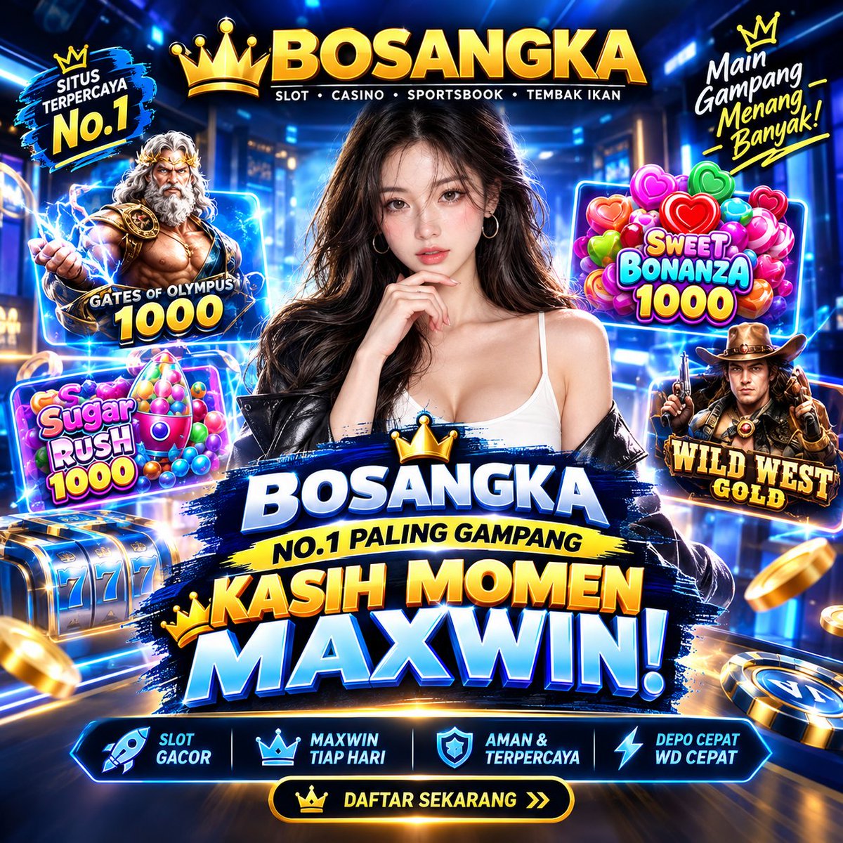 bosangka2's tweet photo. BOSANGKA Slot Online | No.1 Paling Gampang Kasih MAXWIN! 🎰🔥

👑 BOSANGKA –  Momen MAXWIN!
 Slot • Casino • Sportsbook
Link VIP : https://t.co/VZqcosfbab

#BOSANGKA #BOSANGKASlot #SlotOnline #Maxwin #GatesOfOlympus #SweetBonanza #SugarRush #WildWestGold #Casino #GamingOnline https://t.co/jTpi1QqqxK