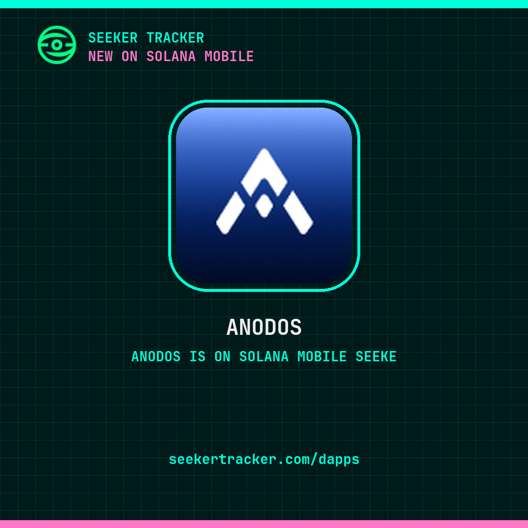 Seeker_Tracker's tweet photo. Anodos is on Solana Mobile Seeker. Banking On Your Terms.

Go play.

Article: https://t.co/mMP2rRO396
Play: https://t.co/eQf6NyCDlL

cc @solanamobile https://t.co/WWqwA5B33W