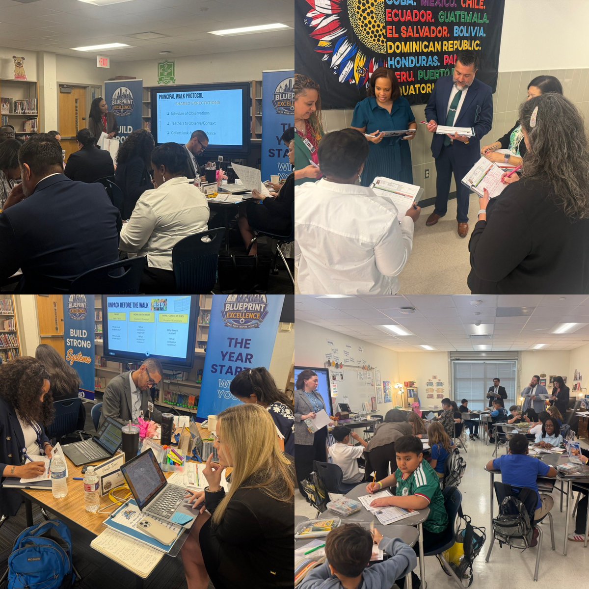 Region1DISD's tweet photo. Principals learning from principals!🤝At this month’s Region I Principal Meeting, Principals Quinn &amp; Mockler shared campus focus areas &amp; the leader moves driving the work ⚙️We visited classrooms &amp; calibrated on feedback that is clear, actionable, and bite-sized. @LauraRubioGarza https://t.co/l7qSaSA7HF