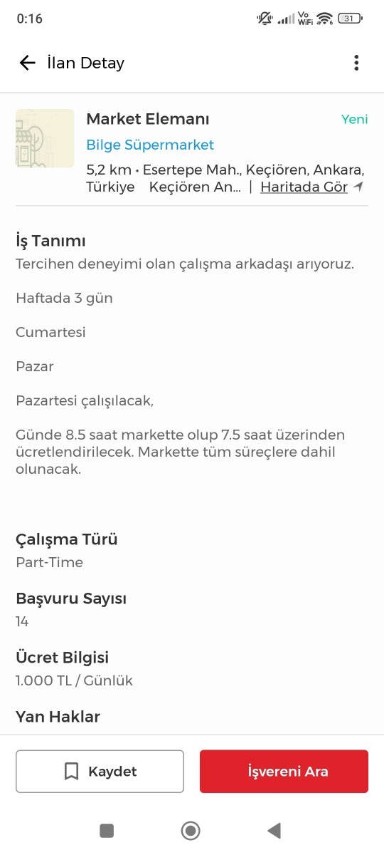 perynaz's tweet photo. ya belki ben hataliyimdir bilmiyorum ama cok sinirleniyorum her boyle ilan gordugumde bu ne abi part time haftada 30 saat degil mi ya da 1 saat molan oldugu icinmola ucreti kesilebiliyor mu aq https://t.co/OQJfFKtMLJ