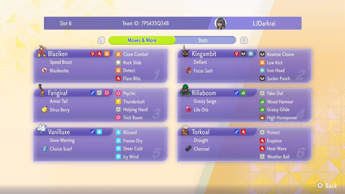 LJ_Darkrai's tweet photo. Peguei Champion Tier hoje em live com essa equipe ofensiva que eu mesmo fiz. Aprecio retweets, vai que o @CybertronVGC me nota e usa a minha equipe no canal dele xd. https://t.co/hNTDpqI8l0