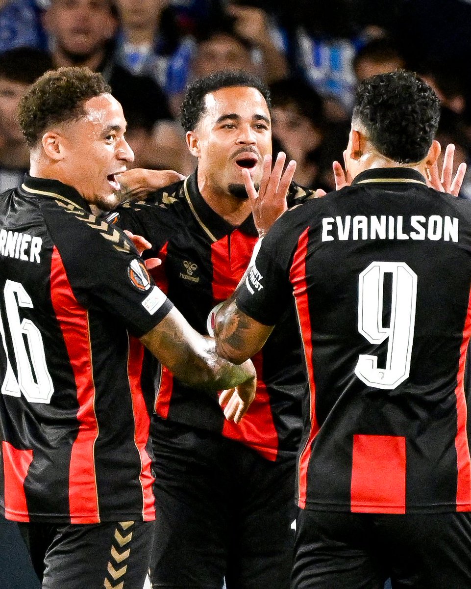 brfootball's tweet photo. First European game ✅
First European win ✅

Bournemouth make history after beating Real Sociedad 2-1 in the Europa League 🍒 https://t.co/A25cpKgmXN