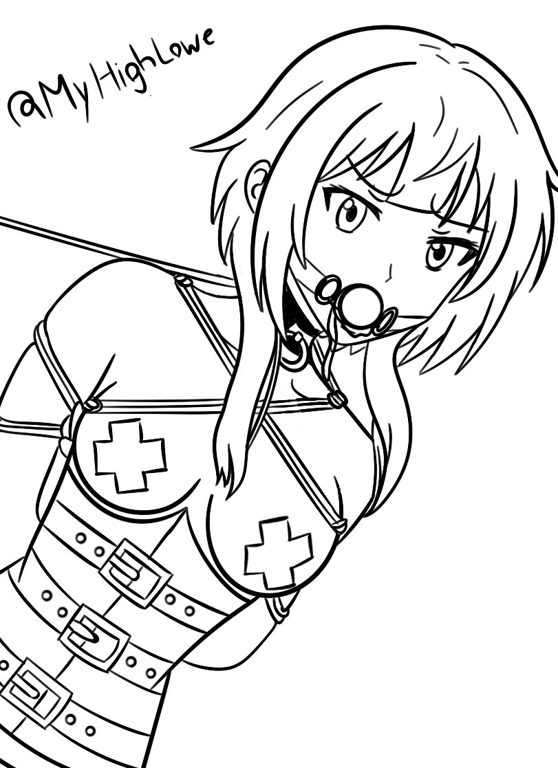 MyHighLowe's tweet photo. WIP LineArt Megumin’s bondage predicament continues  

(All Characters Portrayed are 18+)

#NSFW #Fanart #Konosuba #Megumin #BDSM #Bondage #Shibari #r34 #Sketch https://t.co/HrQsb9SF17