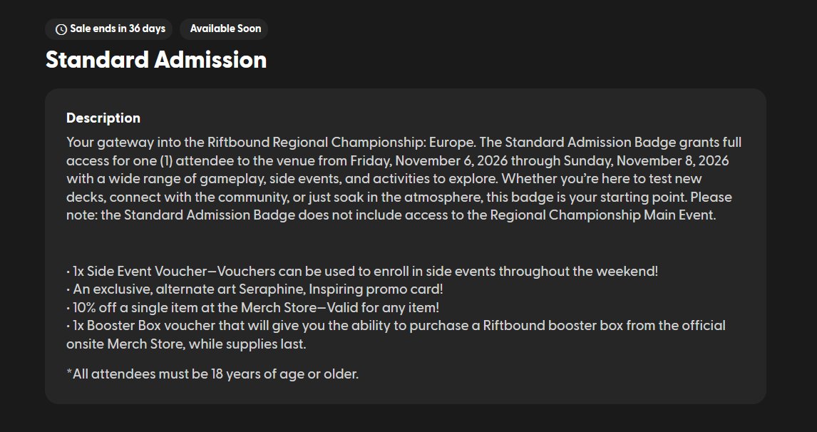 RiftboundReport's tweet photo. The tixr page for the EU Regional Championship confirms the name of 3 upcoming Radiance champion units! 🔥

- Seraphine, Inspiring
- Orianna, Exquisite 
- Ekko, Revolutionary

#RBRadiance #RCStuttgard https://t.co/IEOEXpF6Pd