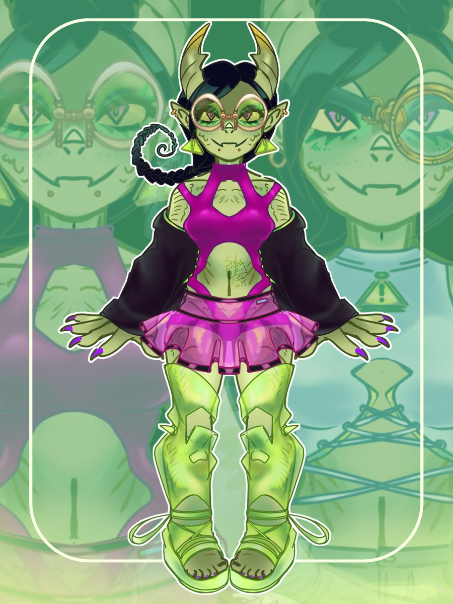 MissSofi21's tweet photo. 🦎REPTILE GIRL ADOPT🦎
💵PRICE: 28 USD
INCLUDES:
The design without the background, the base outfit + a variant without the jacket + a version without clothes + The color Palette + an alternate outfit version
#adoptable #characterdesignㅤ
Rule below 👇 https://t.co/5oIQQRb1ux