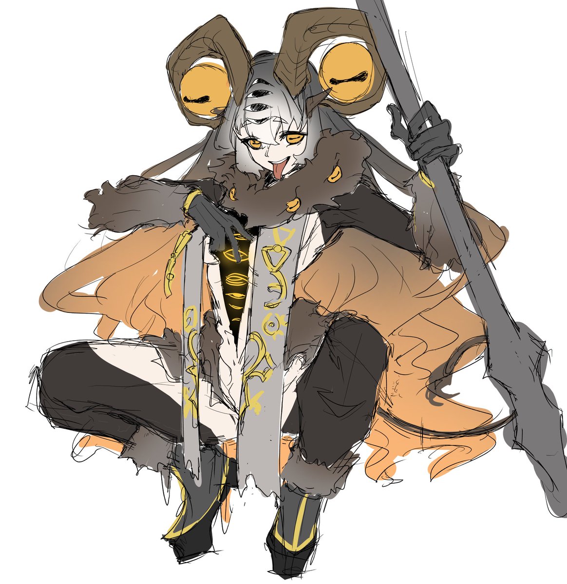 thousand_chimer's tweet photo. 擬人化夜の王のリデザインしていた https://t.co/xHGjxzxCKQ