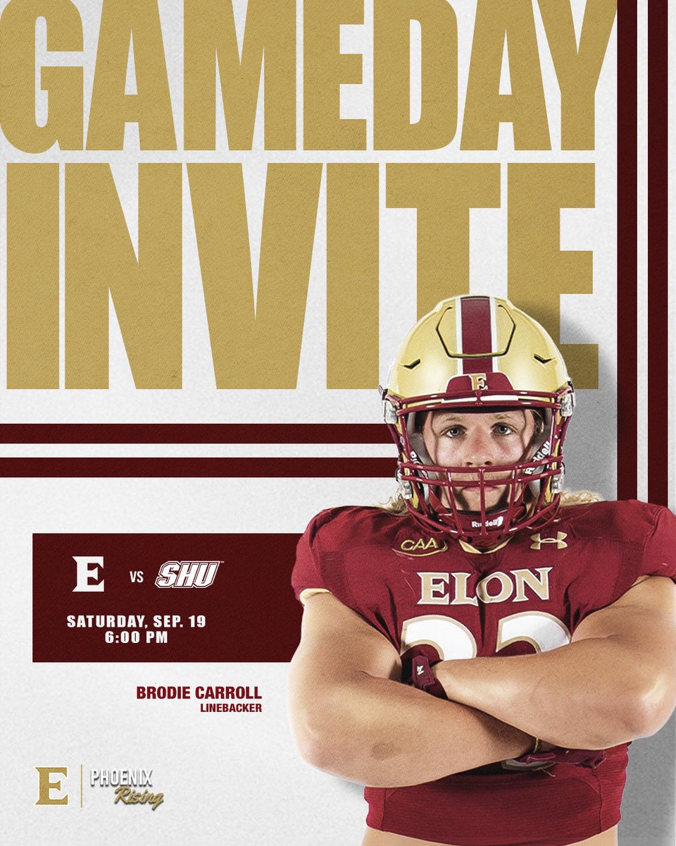 real50mikesmith's tweet photo. I am excited to be attending Elon University on September 19th for a Game Day Visit! https://t.co/tjTV97TFNG