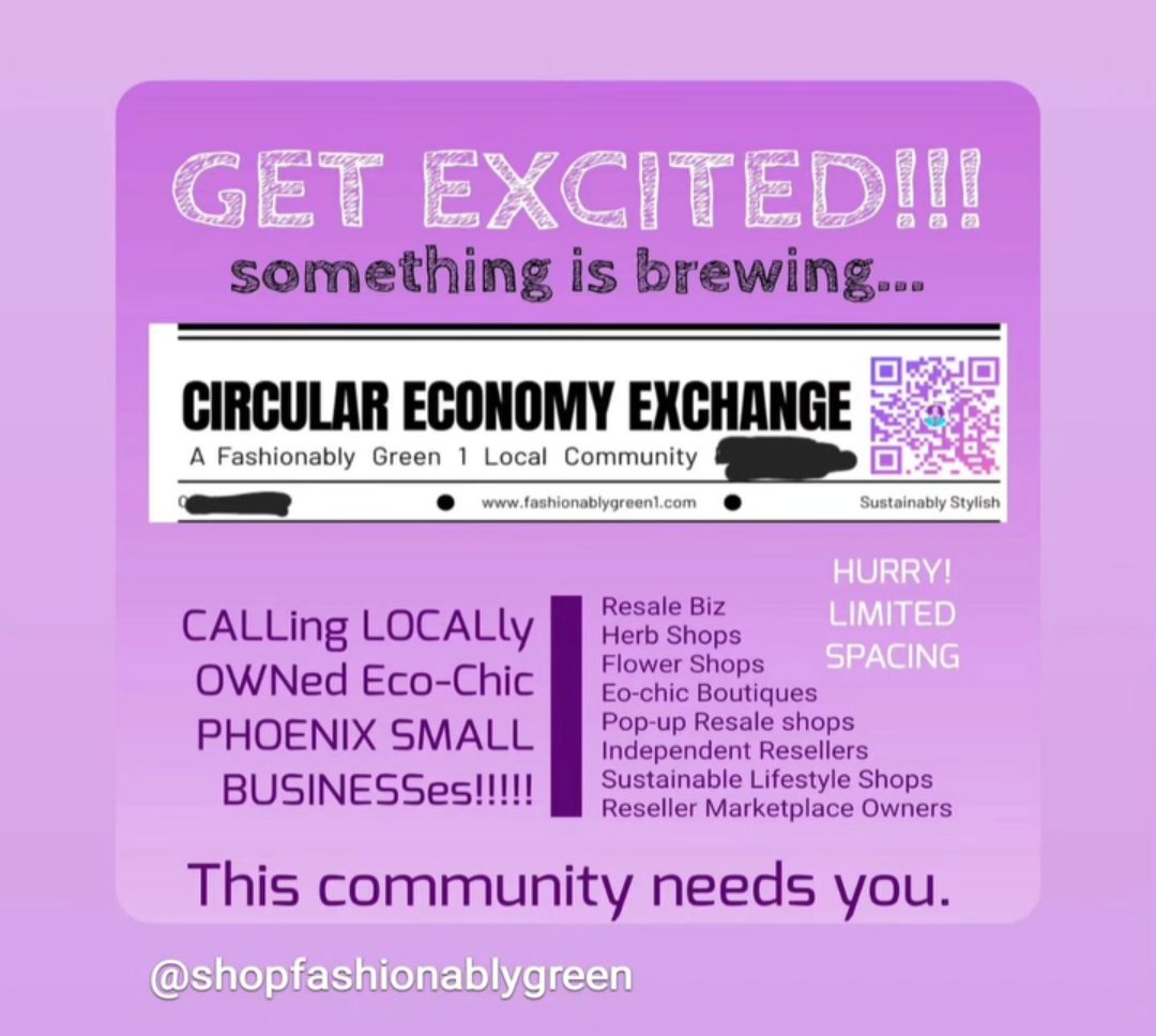 greenbuys's tweet photo. Circular Economy Exchange

CALLing LOCALly OWNed Eco-Chic PHOENIX AZ SMALL BUSINESSes:

Tea Shops
Reseller Biz
Herb Shops
Flower Shops
Eco-Chic Boutiques
Pop-Up Resale Shops
Independent Resellers
Sustainable Lifestyle Shops
Reseller Marketplace Owners

DM for a mention. https://t.co/f6bGHFpAfS