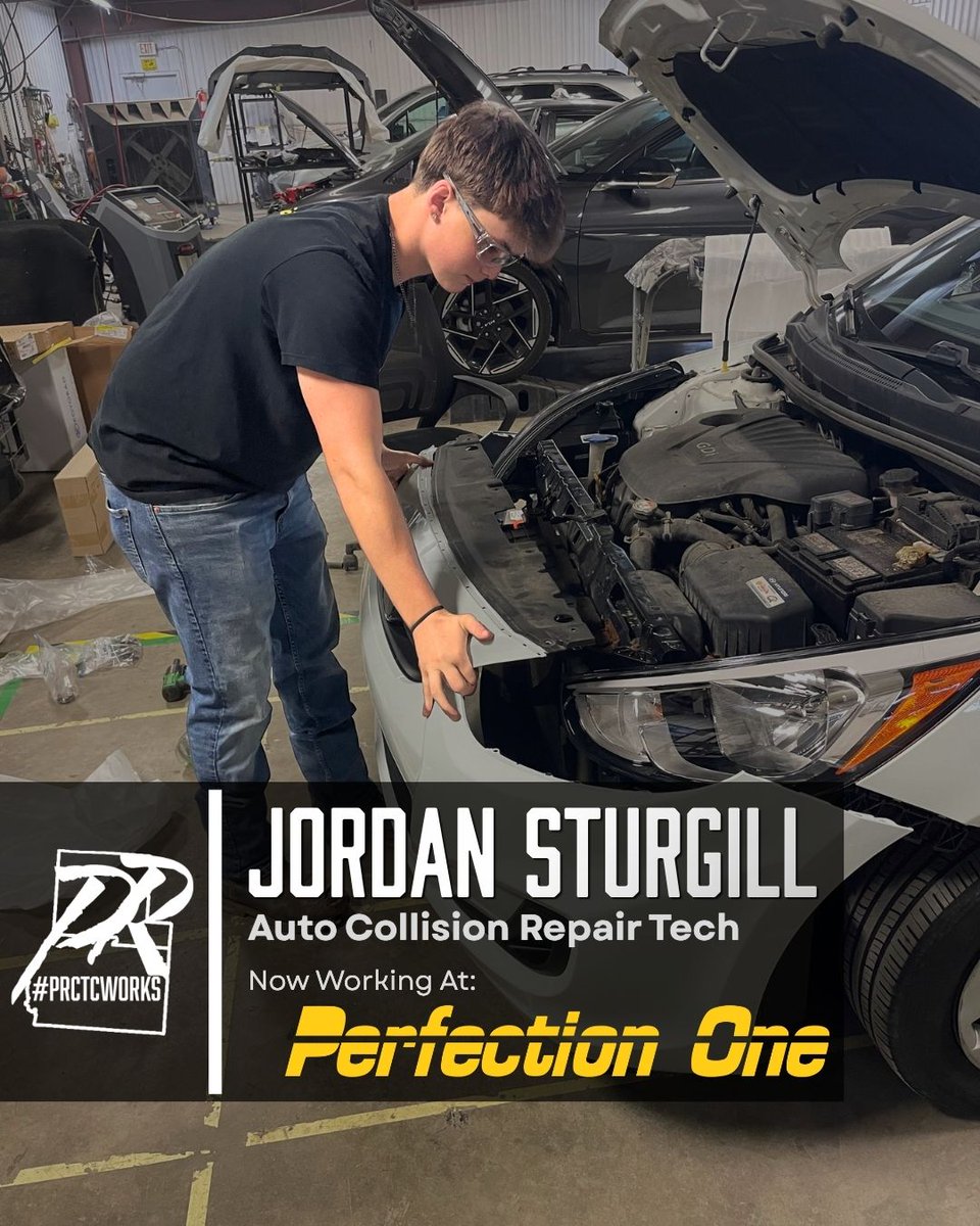 PickawayRossCTC's tweet photo. 🚗 Turning repairs into a head start on a career! Meet Jordan Sturgill, a senior Auto Collision student on job placement at Perfection One. 🔧💰 

Hands-on training is already opening doors to what comes next. That’s future-ready! 

#PRCTCWorks #FutureReadyPRCTC #CareerTechOhio https://t.co/srI6JLS7oz