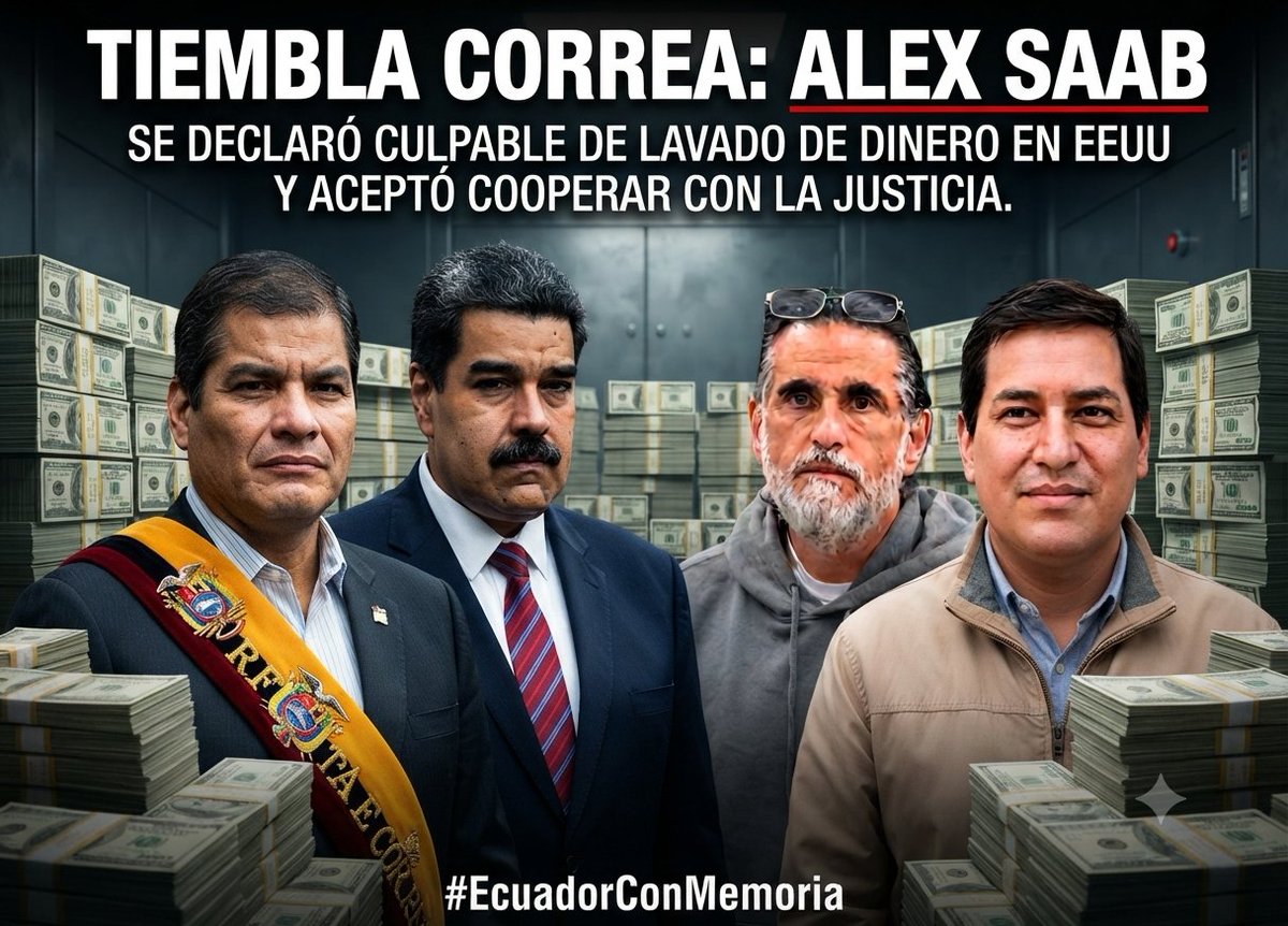 JesusOr_Ecu's tweet photo. @radio_pichincha 🚨 ¡EL ATRACO DEL SIGLO!
Correa y Chávez crearon el sistema SUCRE para desviar fondos. Con empresas fantasma y exportaciones falsas, lavaron millones de la mano de Álex Saab. El perjuicio supera los $2.000 millones de nuestras reservas. 🇪🇨 #CasoSUCRE #CaePorqueCae https://t.co/JGdf411t63
