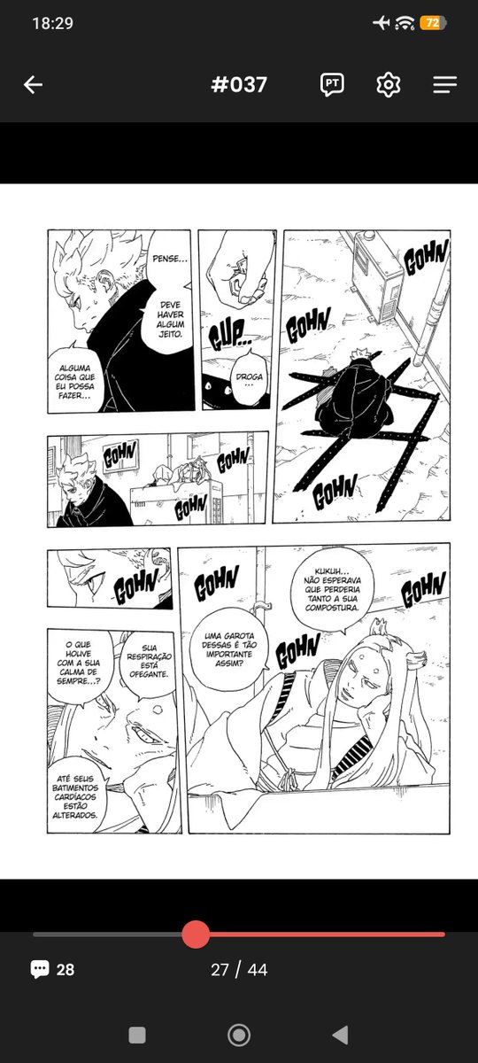 Murillowski's tweet photo. @defensordboruto A forma como essa parte foi feita não faz parecer que o Momoshiki chamou a atenção do Boruto pra cá de propósito? Ou tô ficando doido 🤔 https://t.co/aNXtt14KKl