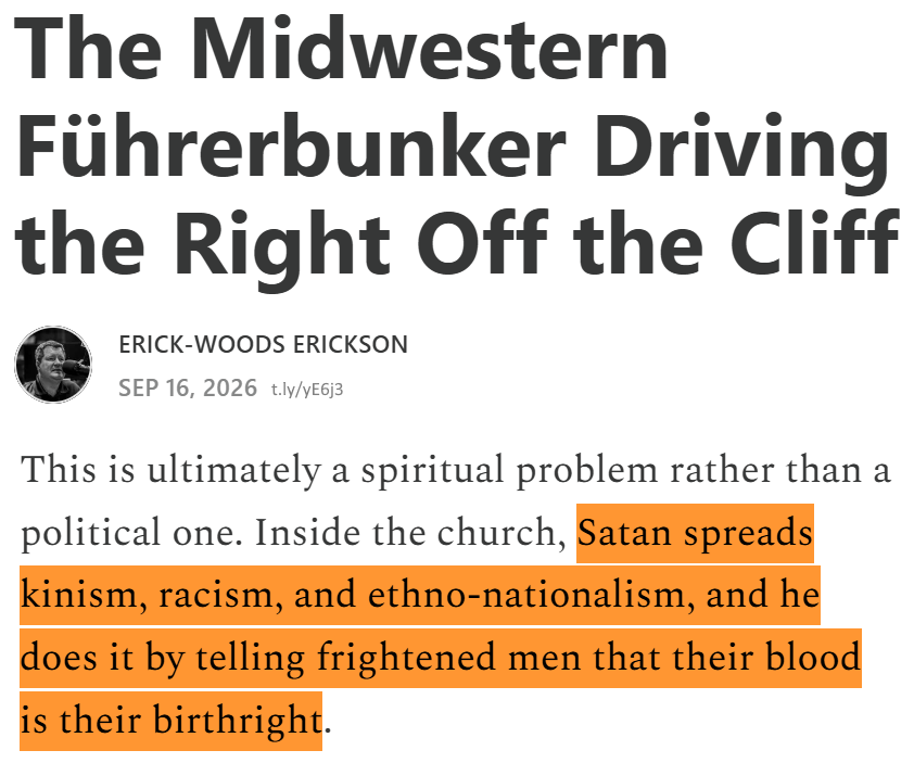TooWhiteToTweet's tweet photo. “The DEVIL wants you to follow your biological human instinct for in-group preference.”

- A 51-year-old Adult Male https://t.co/qHADFDGSSp