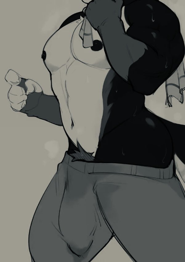 P4RTY4NIMALZ's tweet photo. oh, ignore him, he’s just on a daily jog…

shirt? nah, too hot…

boxers? dont have those kn either, just some sweat pants…

speaking if sweating, it real humid in his pants, from his dick to his hole he’s sweatin, bet his taint REEKS of his natural musk

…

you wanna see..? https://t.co/GCPb4FT9l2