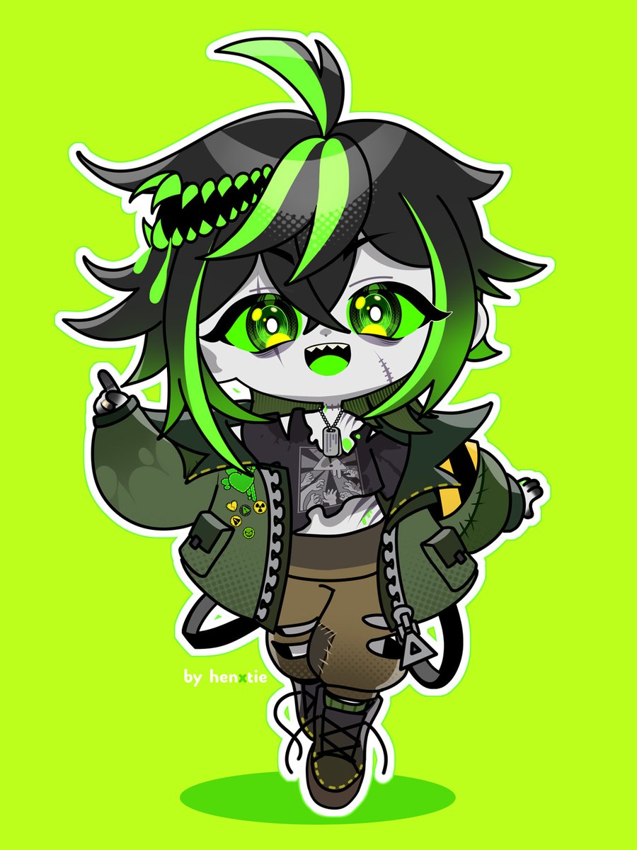 henxtie's tweet photo. Congrats @phisnom  on your vtuber debut! Thank you for choosing me as your vtuber mama 💚 #biohazart https://t.co/o058LAtRzv