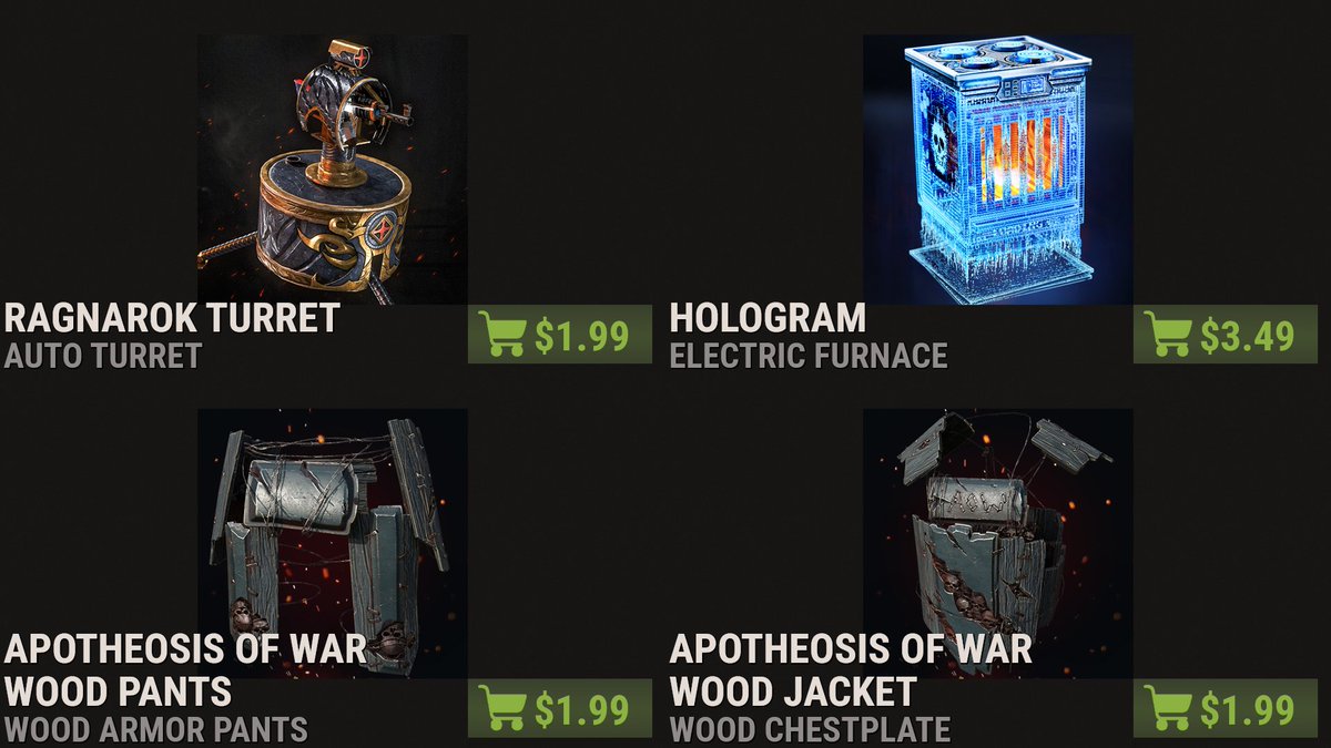 RustItemStore's tweet photo. 🚨 NEW ITEM STORE 🚨
https://t.co/Fq7WX55UXa

#rust #playrust #rustskins #rustworkshop https://t.co/TpYt6XAHTr