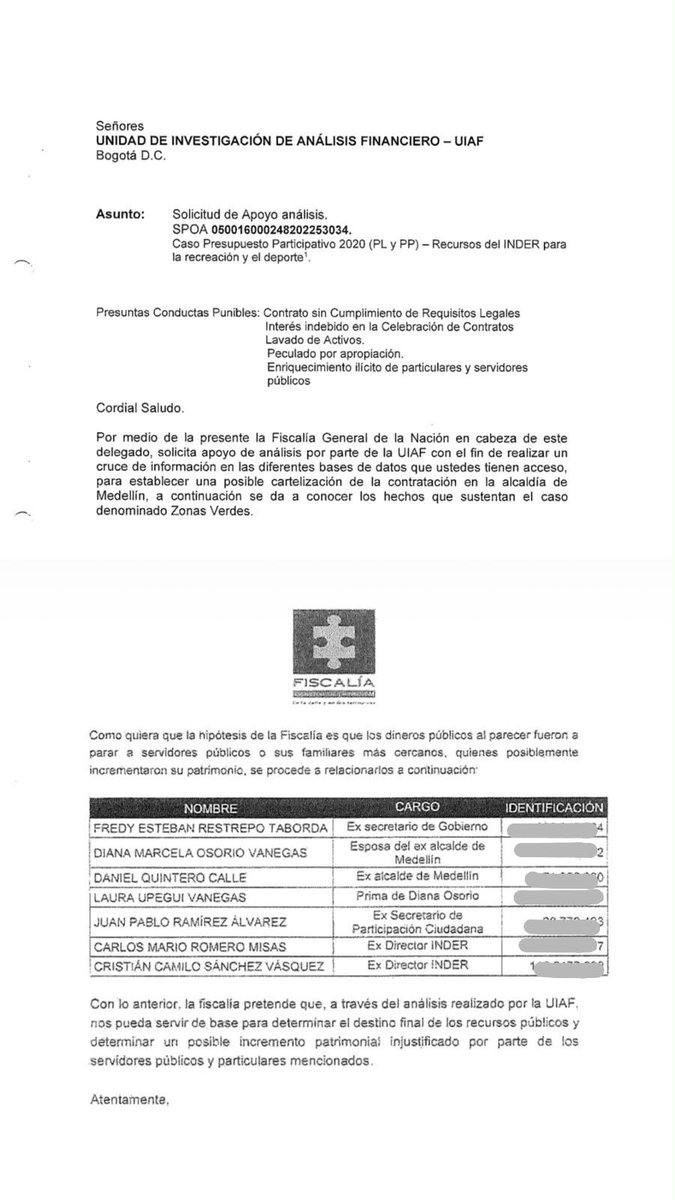 BLUAntioquia's tweet photo. Autoridades estadounidenses ya tendrían en su poder el análisis que Fiscalía pidió hacer para determinar si dineros públicos de Medellín fueron a parar en personas como Daniel Quintero, Diana Osorio, Esteban Restrepo y otros. #VocesySonidos https://t.co/CIKAIkexxr